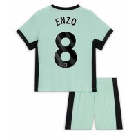 Fotballdrakt Barn Chelsea Enzo Fernandez #8 Tredjedraktsett 2023-24 Kortermet (+ Korte bukser)